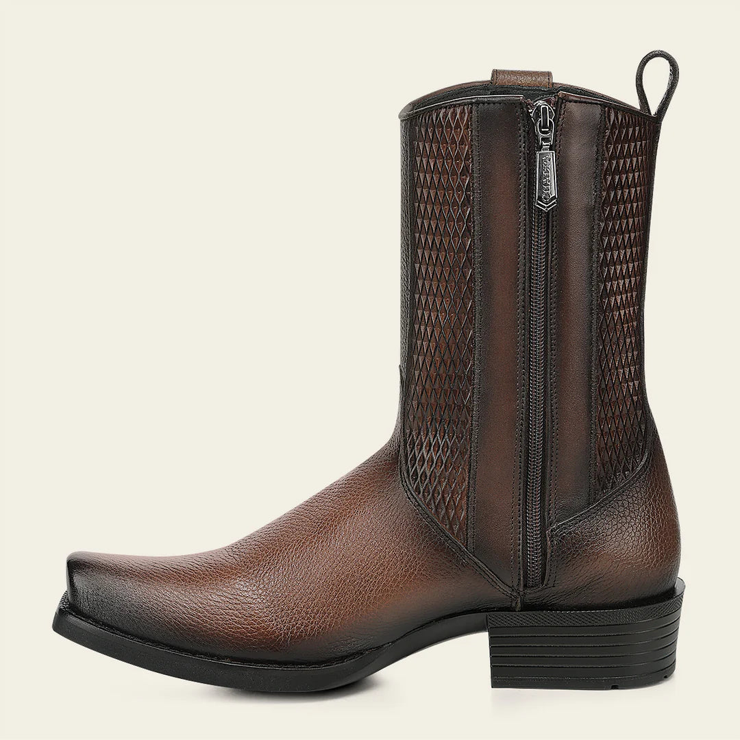 1J4HVE - Cuadra honey dress cowboy deer leather boots for men