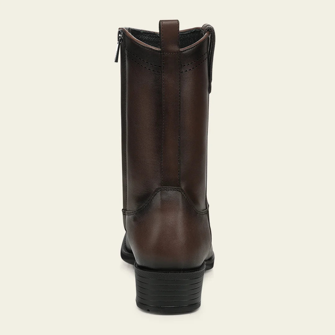 1J4JMA - Cuadra chocolate dress cowboy Stingray leather zip ankle boots for men