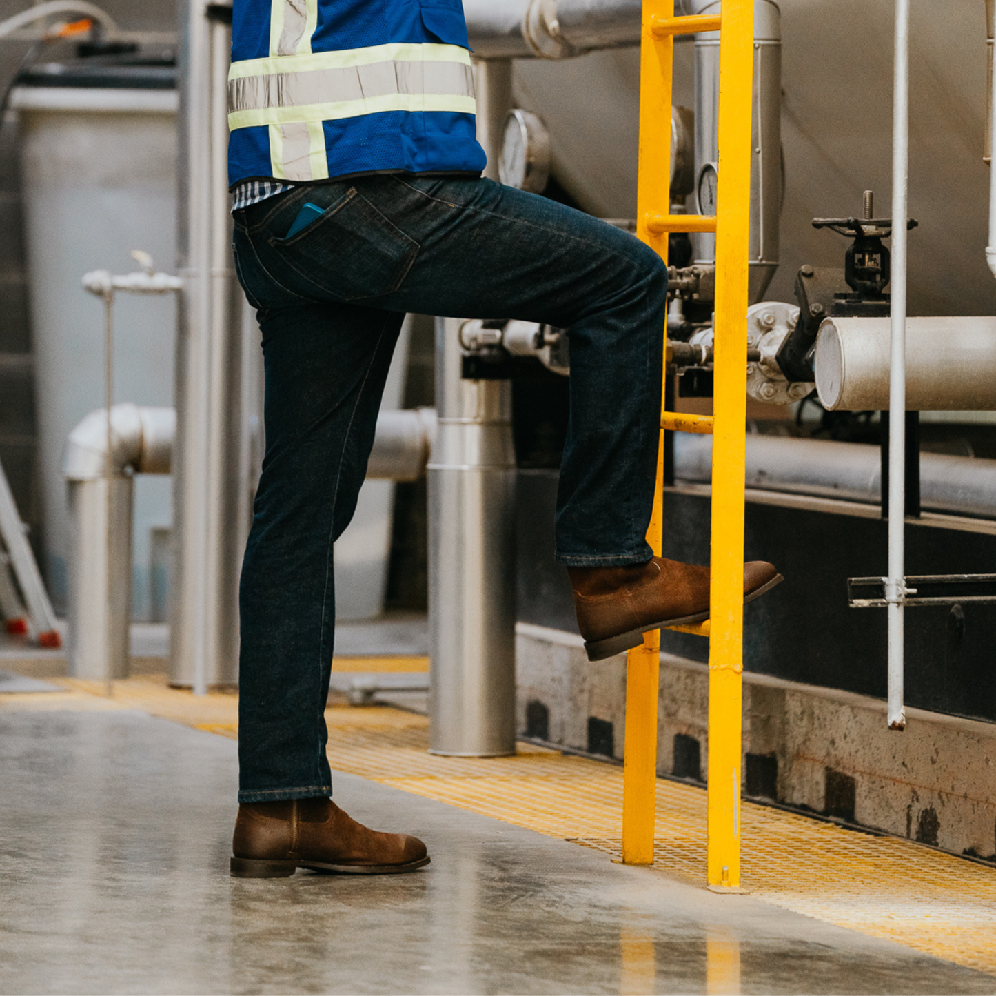 FULTON - Proxon moka western roper leather steel toe work boots