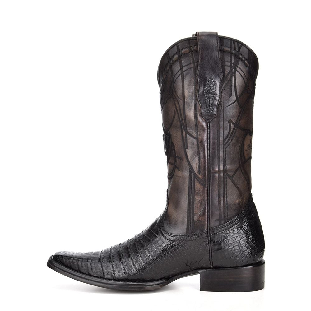 1B1NFY - Cuadra black dress cowboy caiman leather boots for men-Kuet.us