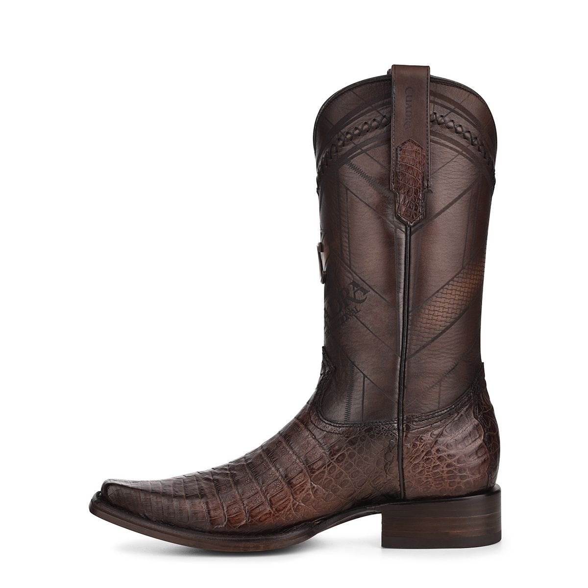 1B2FFY - Cuadra brown dress cowboy caiman leather boots for men-Kuet.us