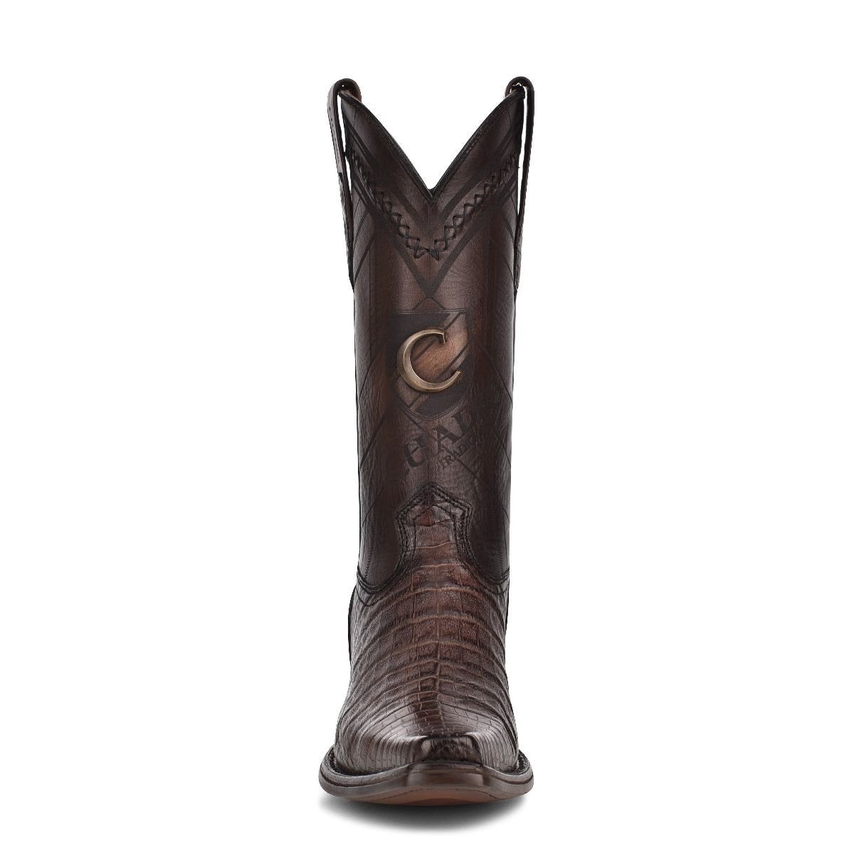 1B2FFY - Cuadra brown dress cowboy caiman leather boots for men-Kuet.us