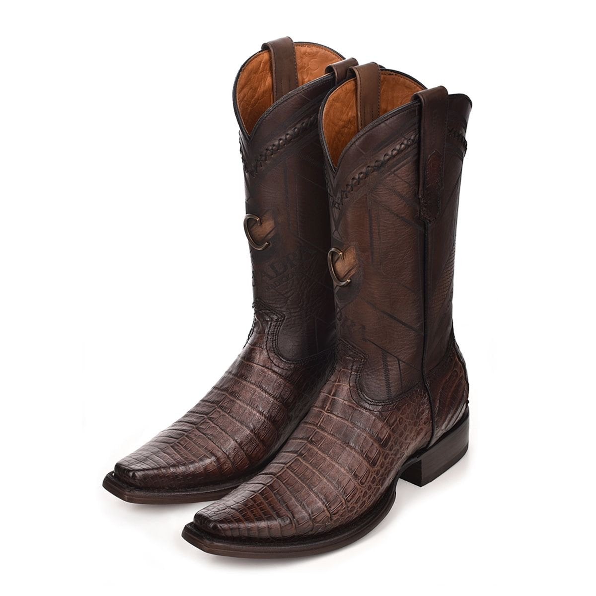 1B2FFY - Cuadra brown dress cowboy caiman leather boots for men-Kuet.us