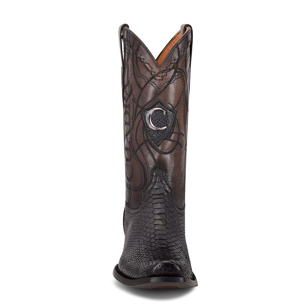 1J1NPH - Cuadra black western cowboy boots python skin boots men-Kuet.us