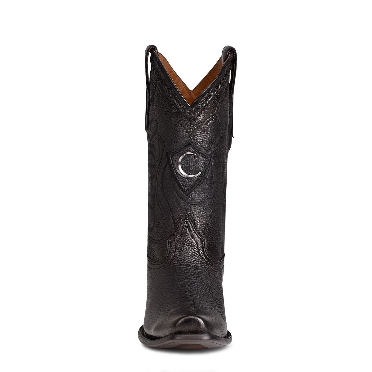 1J1NVE - Cuadra black dress cowboy deer leather boots for men-Kuet.us