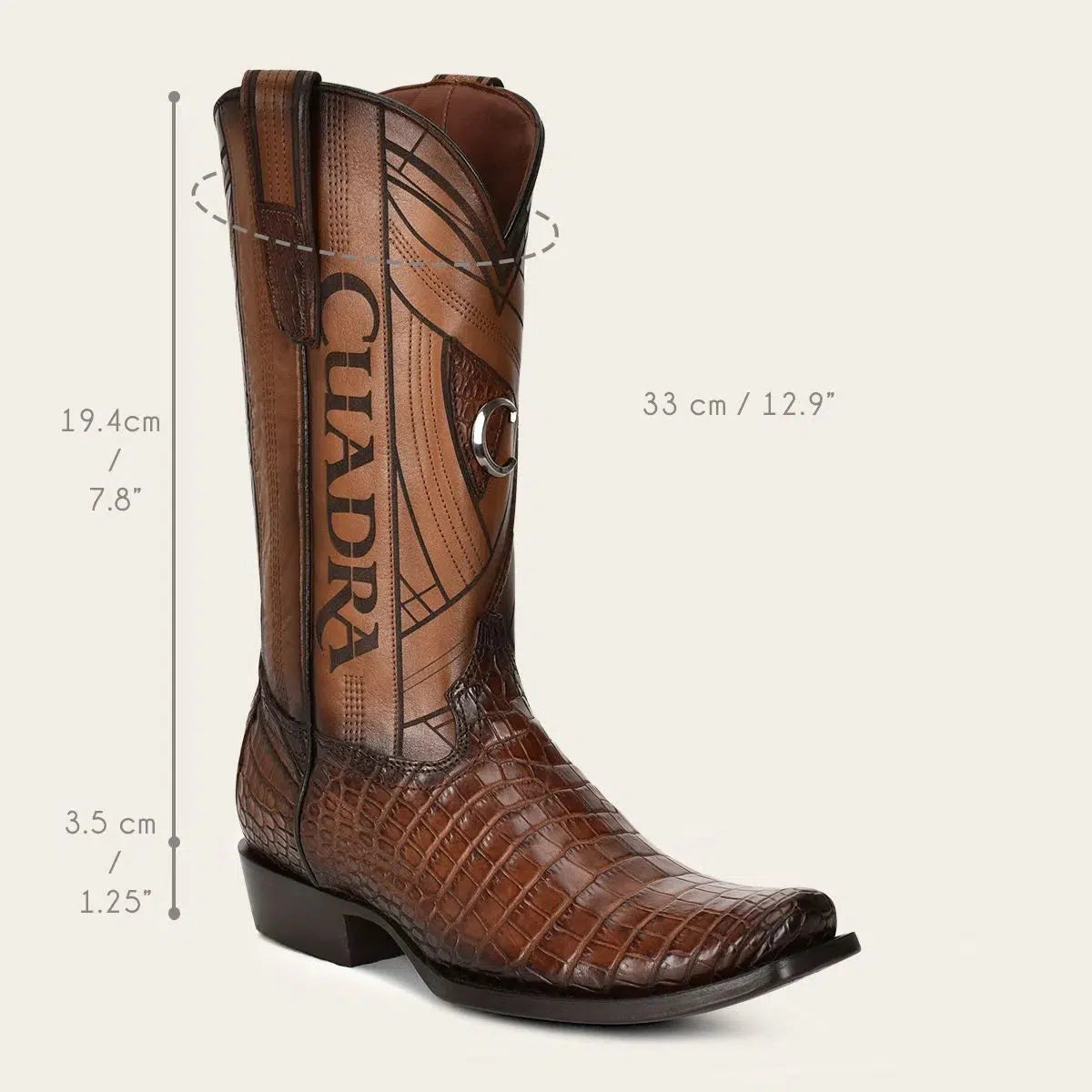 1J2PMB - Cuadra brown western cowboy moreleti leather boots for men-Kuet.us