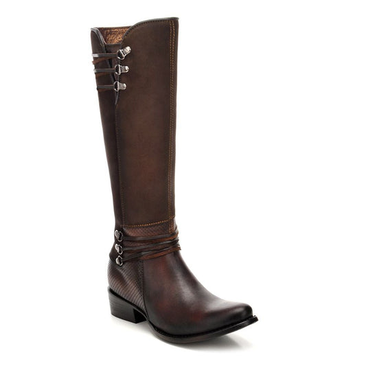 1X2DCS - Cuadra mocha fashion Paris Texas cowhide leather boots for women-Kuet.us