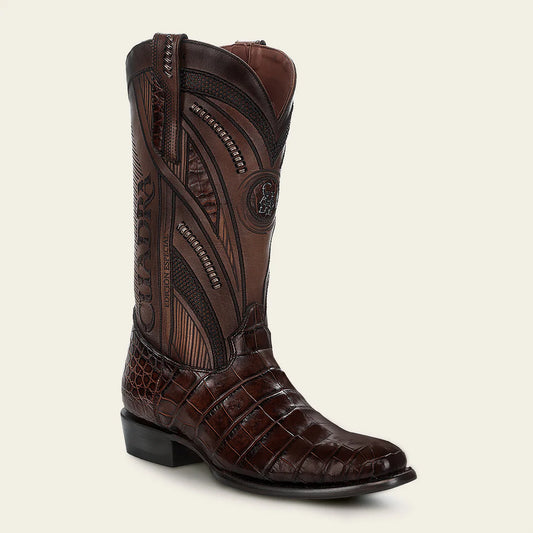 2H56AL - Cuadra special edition honey dress cowboy alligator leather boots for men