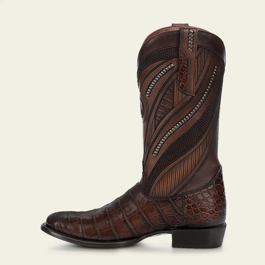 2H56AL - Cuadra special edition honey dress cowboy alligator leather boots for men