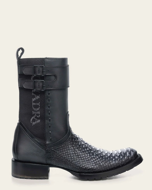 2T57PH - Cuadra gray vintage cowboy python boots for men