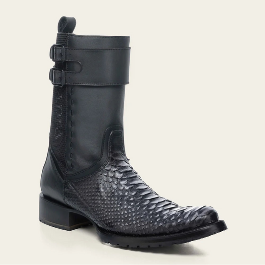 2T57PH - Cuadra gray vintage cowboy python boots for men