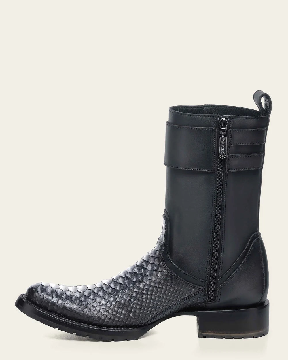 2T57PH - Cuadra gray vintage cowboy python boots for men