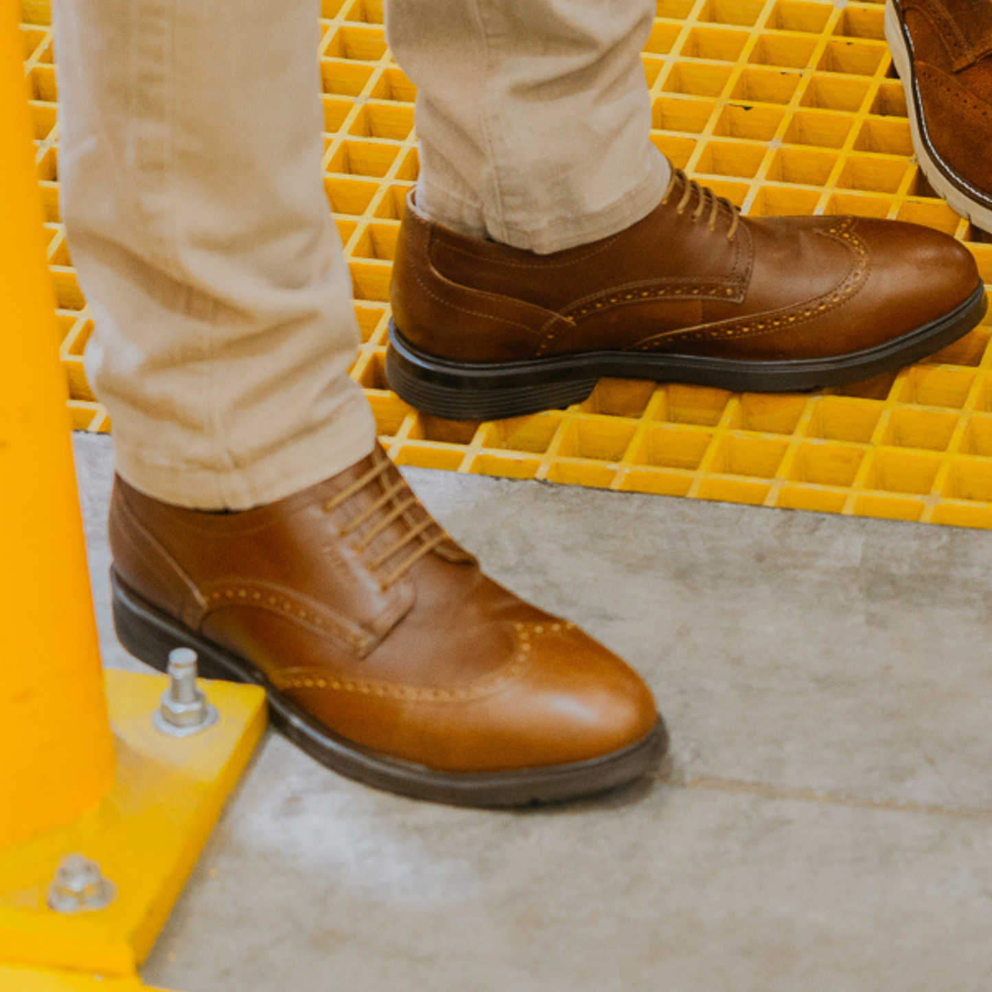 STEEL TOE OXFORD SHOE CAPTAIN AMBER