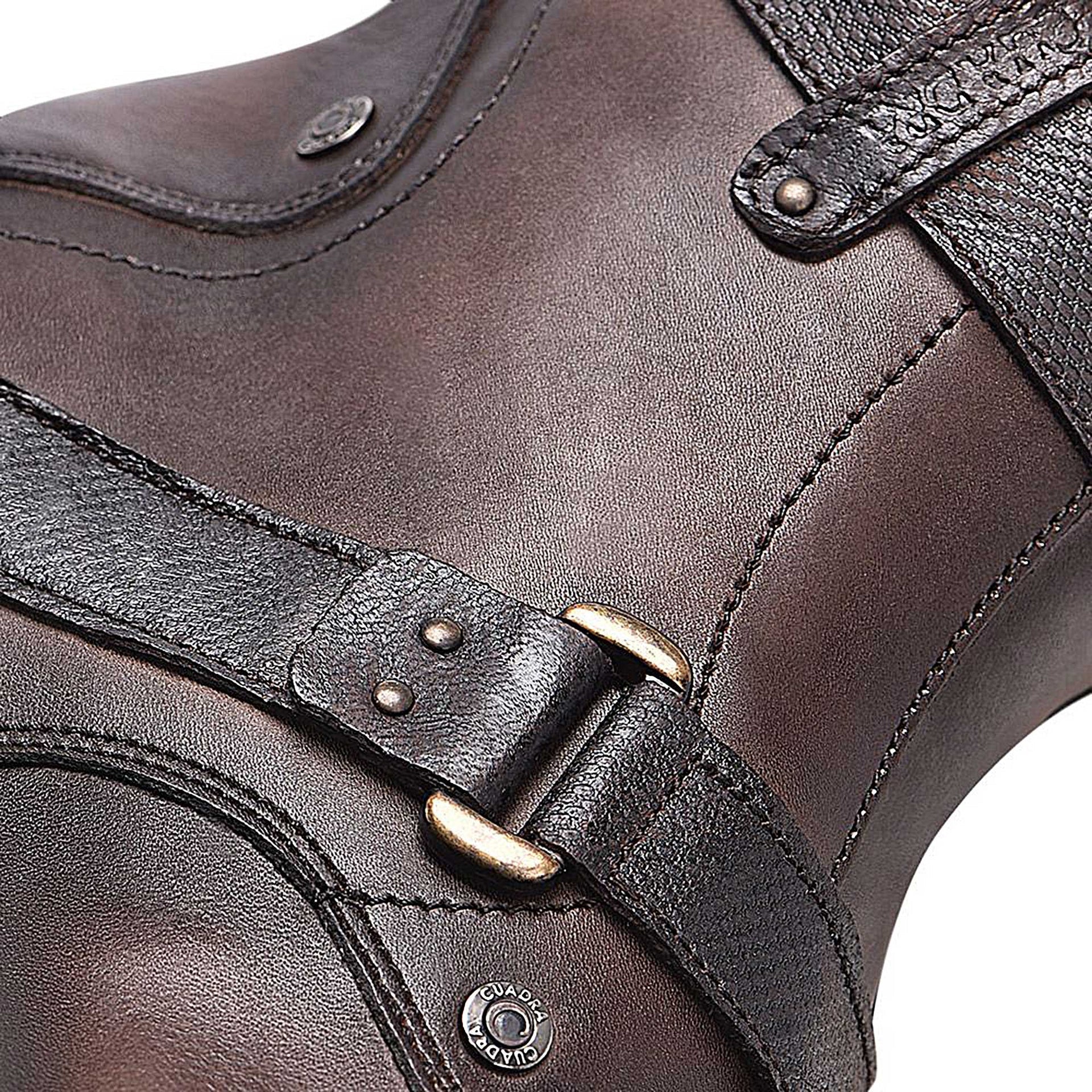 2T13CS - Cuadra brown vintage fashion cowboy leather ankle boots for men-Kuet.us