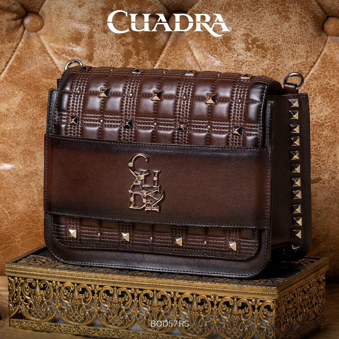 BOD57RS - Cuadra brown casual fashion bag in cowhide leather for woman.