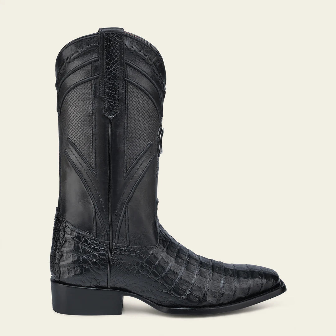 3C0AFY - Cuadra black western cowboy caiman boots for men