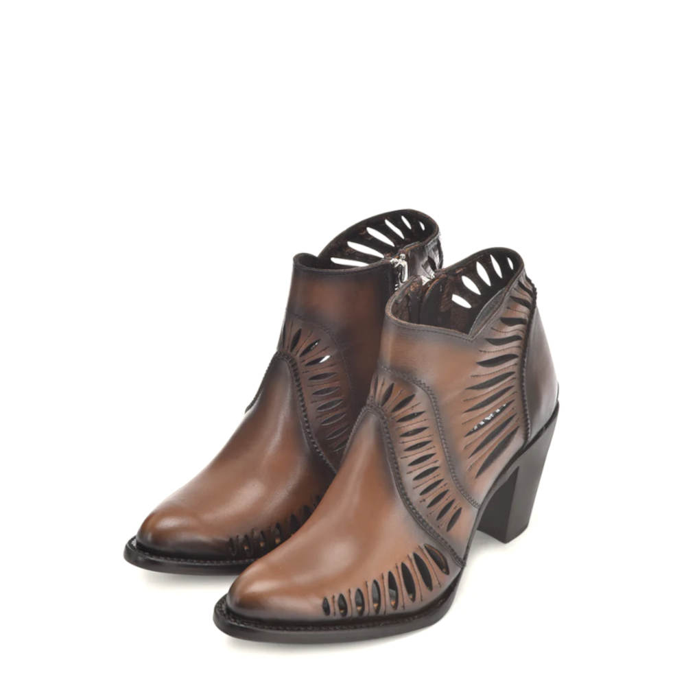 3F0LRS - Cuadra brown cowhide ankle boots for women