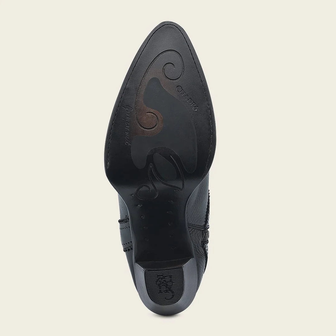 3F0RRS - Cuadra chocolate western cowgirl cowhide leather knee high boots for women