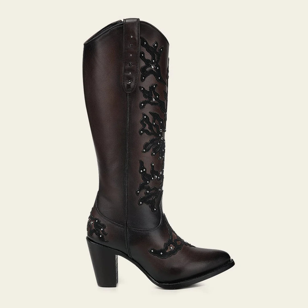 3F0ZRS - Cuadra chocolate cowhide ankle boots for women