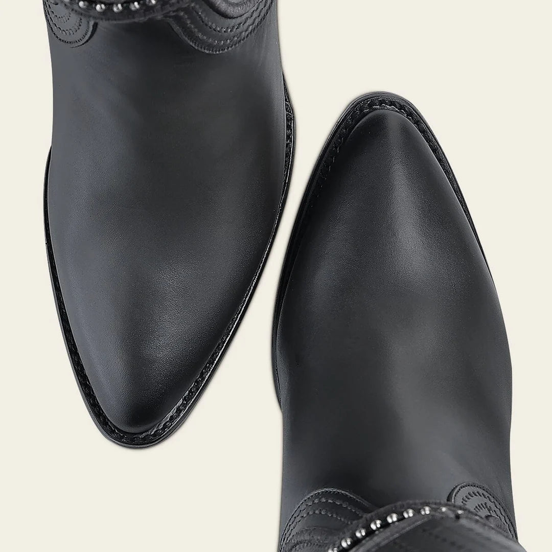 3F1DRS - Cuadra gray western cowgirl cowhide leather knee high boots for women