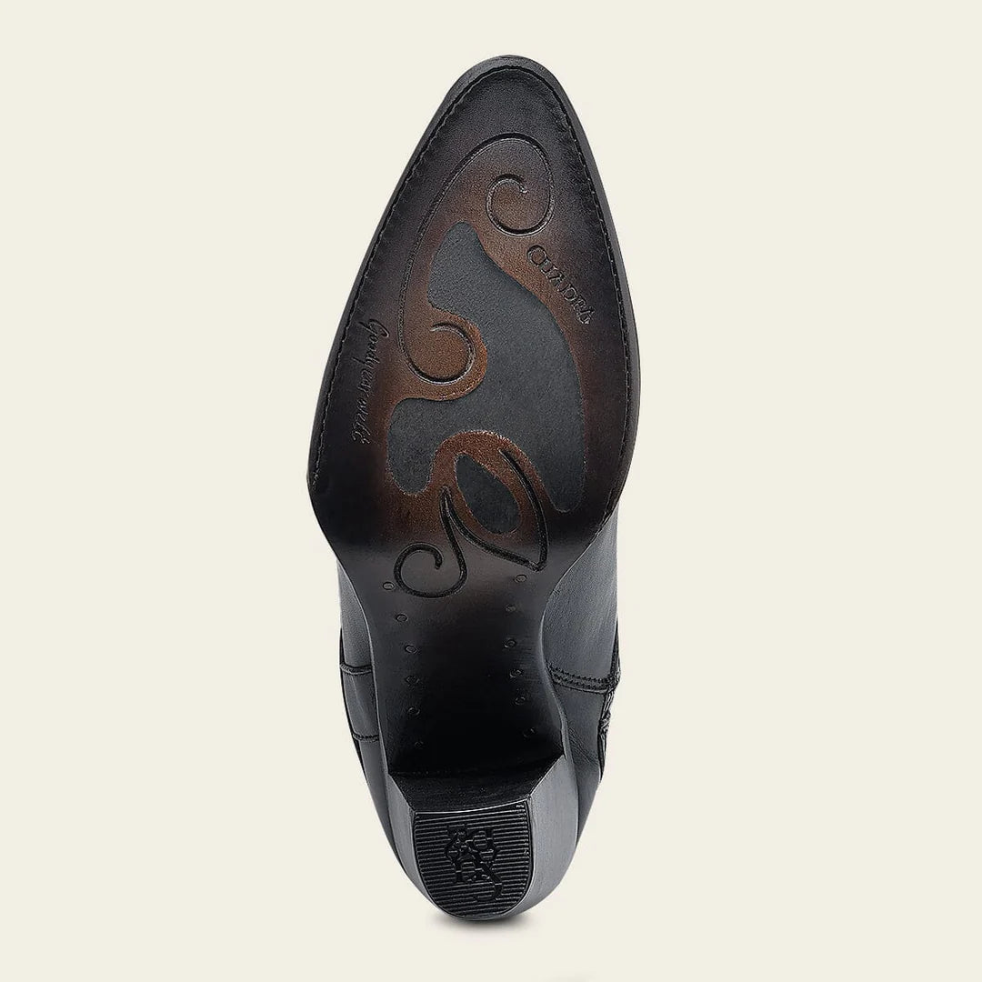 3F1DRS - Cuadra gray western cowgirl cowhide leather knee high boots for women