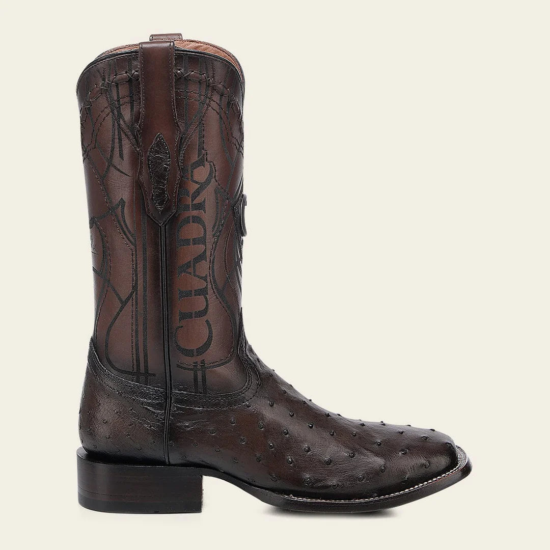 3Z1OA1 - Cuadra chocolate western cowboy rodeo ostrich boots for men