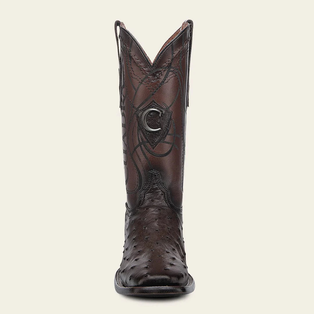 3Z1OA1 - Cuadra chocolate western cowboy rodeo ostrich boots for men