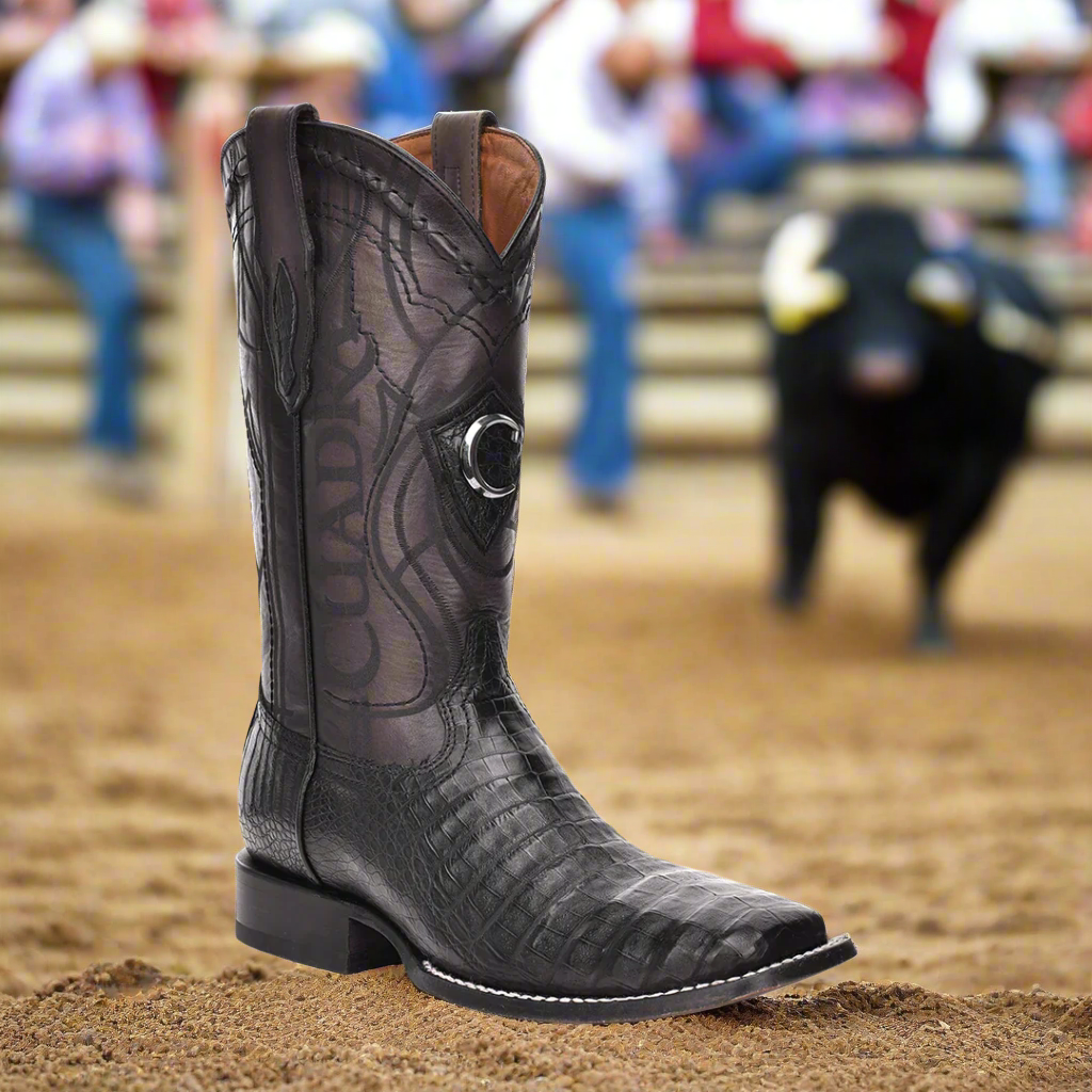 3Z1OFY - Cuadra black cowboy rodeo caiman boots for men