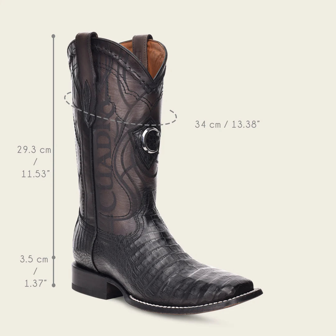 3Z1OFY - Cuadra black cowboy rodeo caiman leather boots for men