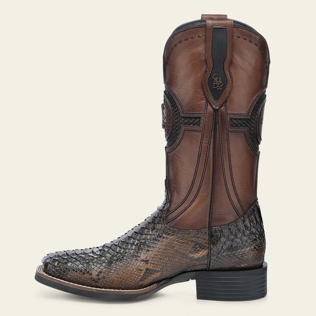 3Z2SPH - Cuadra honey western cowboy rodeo python boots for men