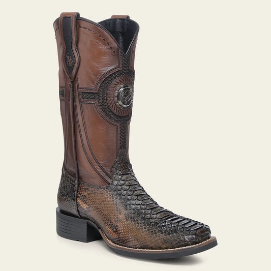 3Z2SPH - Cuadra honey western cowboy rodeo python boots for men