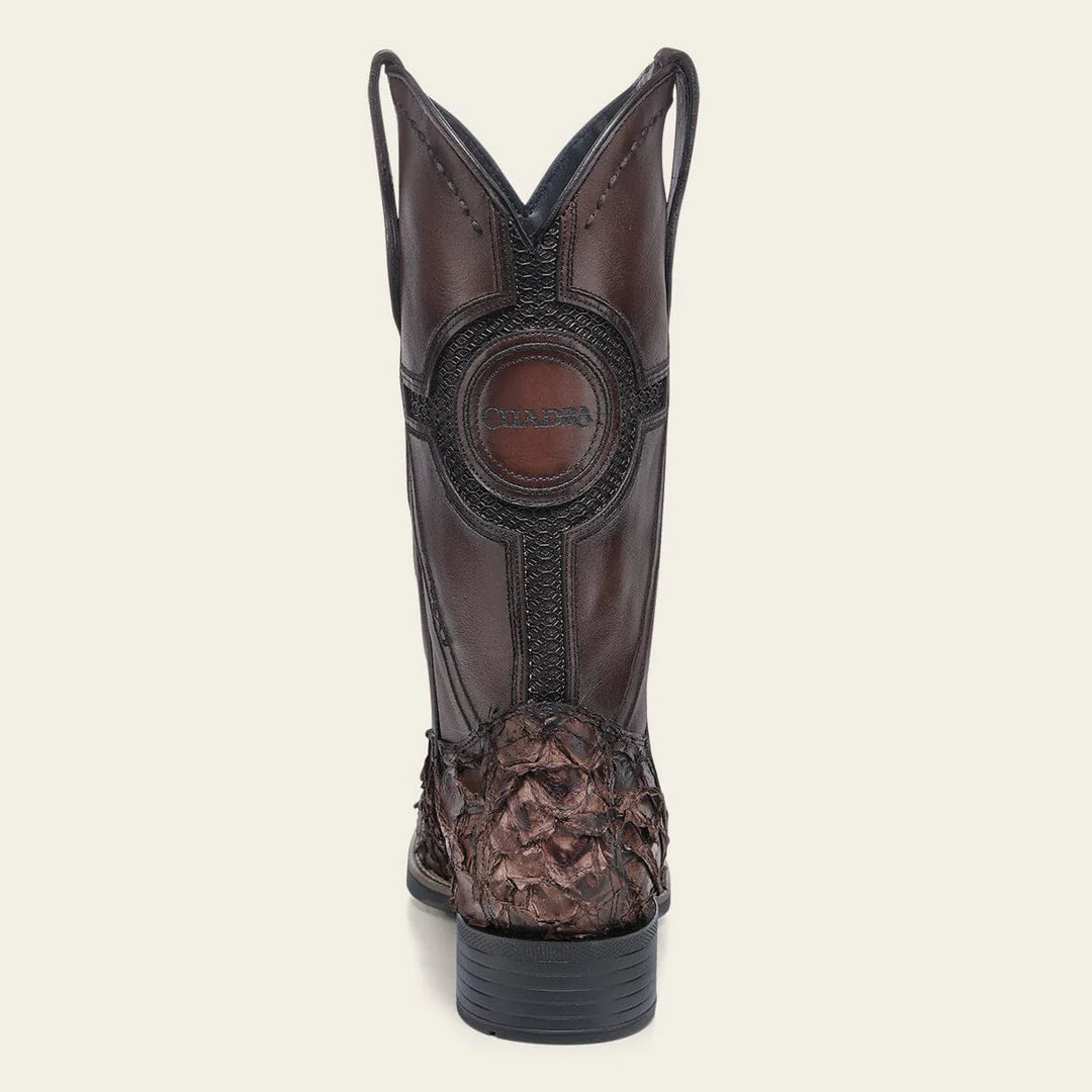 3Z2SPI - Cuadra Brown Western Cowboy Rodeo Pirarucu Boots for Men