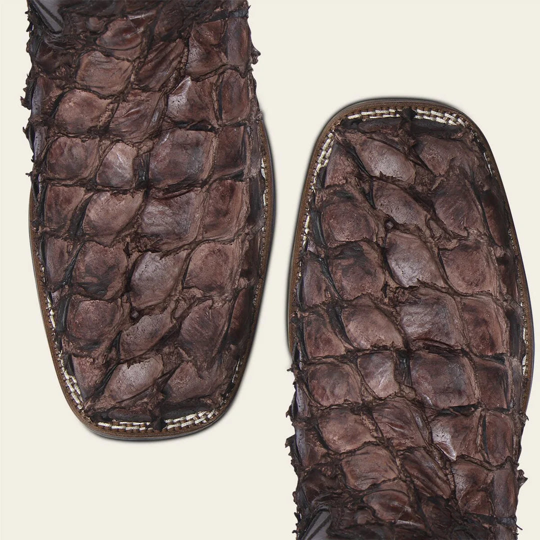 3Z2SPI - Cuadra Brown Western Cowboy Rodeo Pirarucu Boots for Men