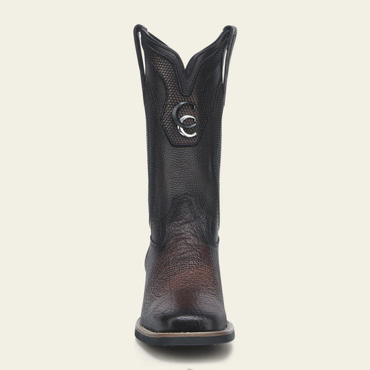 3Z2TBN - Cuadra chocolate western cowboy rodeo bison leather boots for men