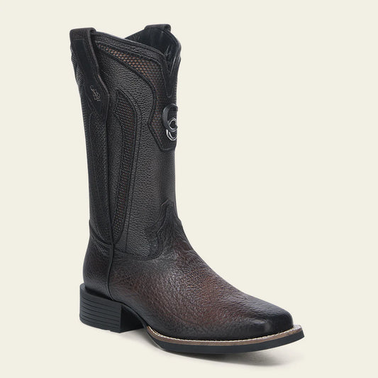 3Z2TBN - Cuadra chocolate western cowboy rodeo bison leather boots for men