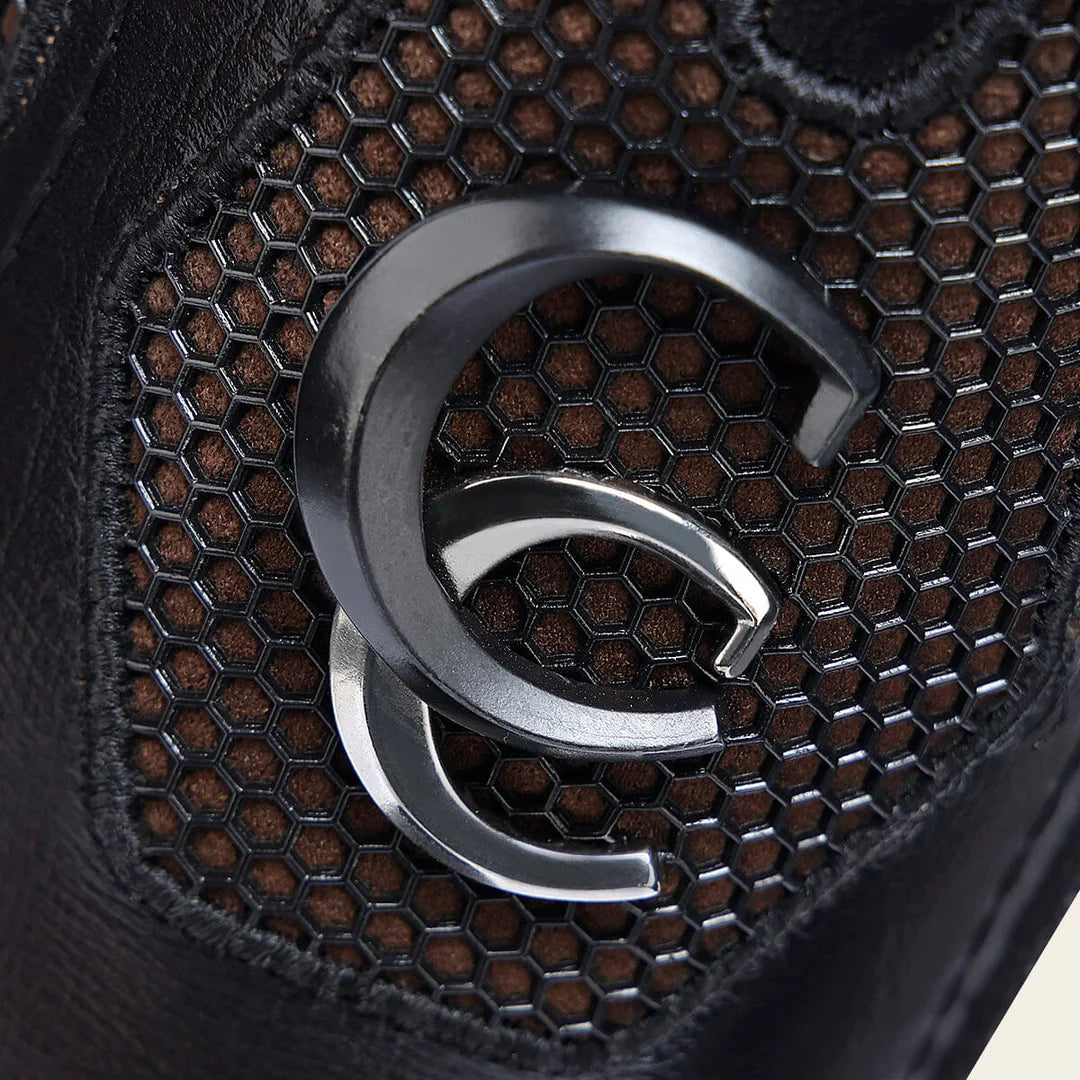 3Z2TBN - Cuadra black western cowboy rodeo bison leather boots for men