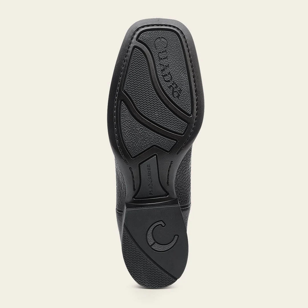 3Z2TBN - Cuadra black western cowboy rodeo bison leather boots for men