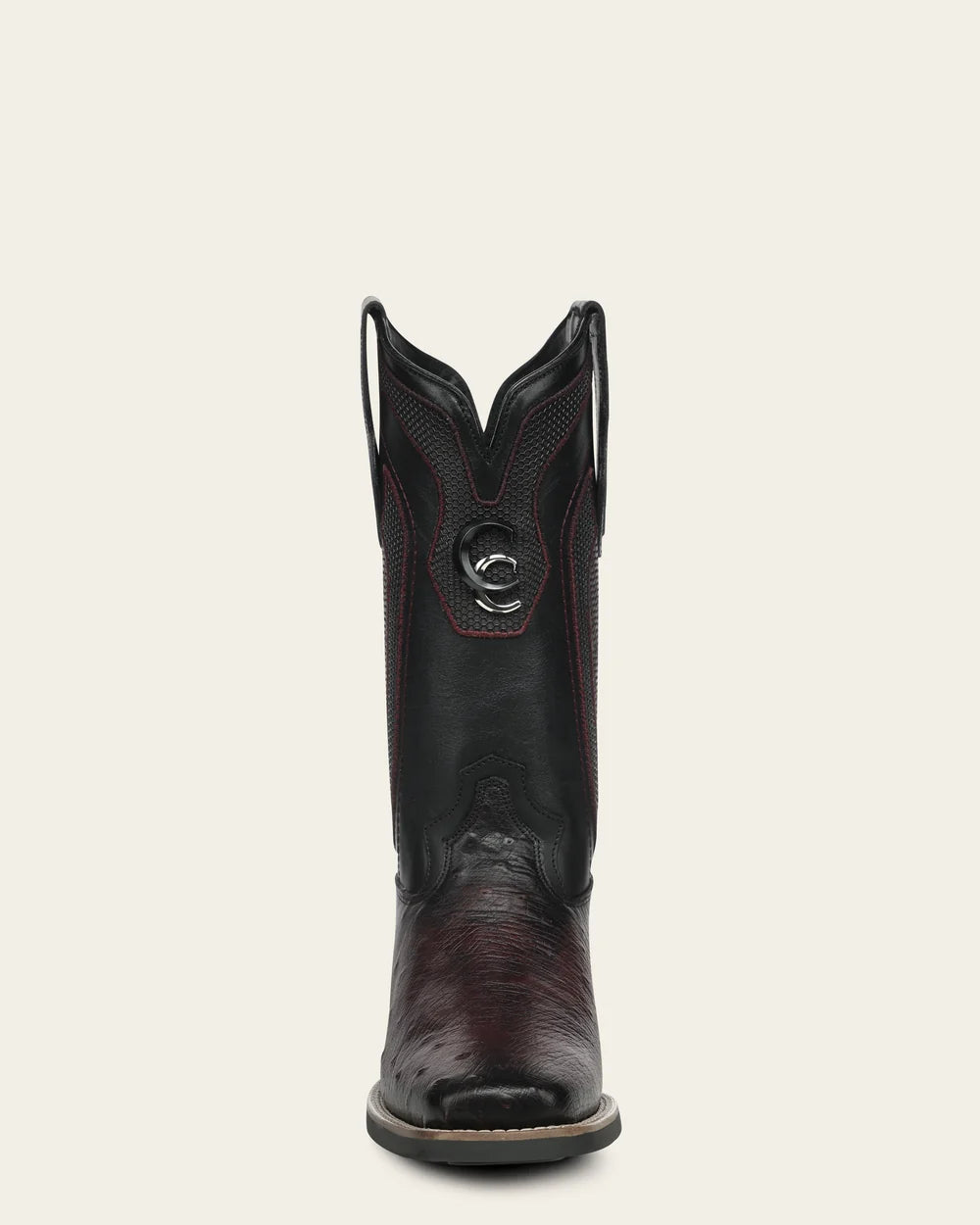 3Z3FAB - Cuadra black ostrich leather rodeo cowboy boots with honeycomb shaft for men