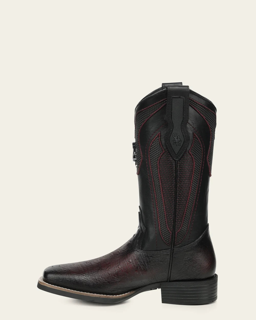 3Z3FAB - Cuadra black ostrich leather rodeo cowboy boots with honeycomb shaft for men