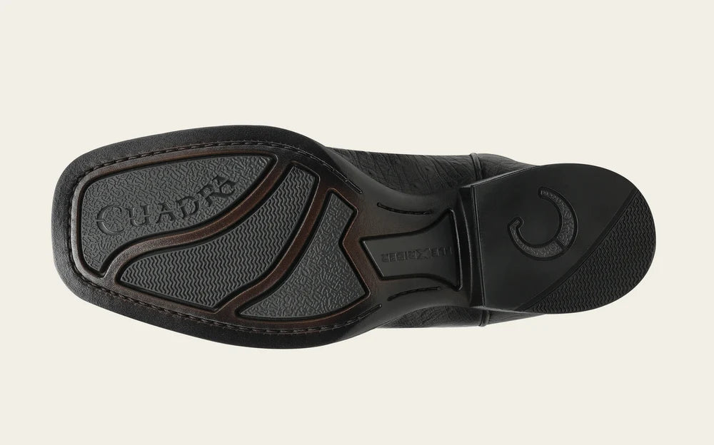 3Z3FAB - Cuadra black ostrich leather rodeo cowboy boots with honeycomb shaft for men