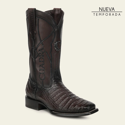 3ZT0FY - Cuadra Chocolate Cowboy Rodeo Caiman Leather Boots for Men
