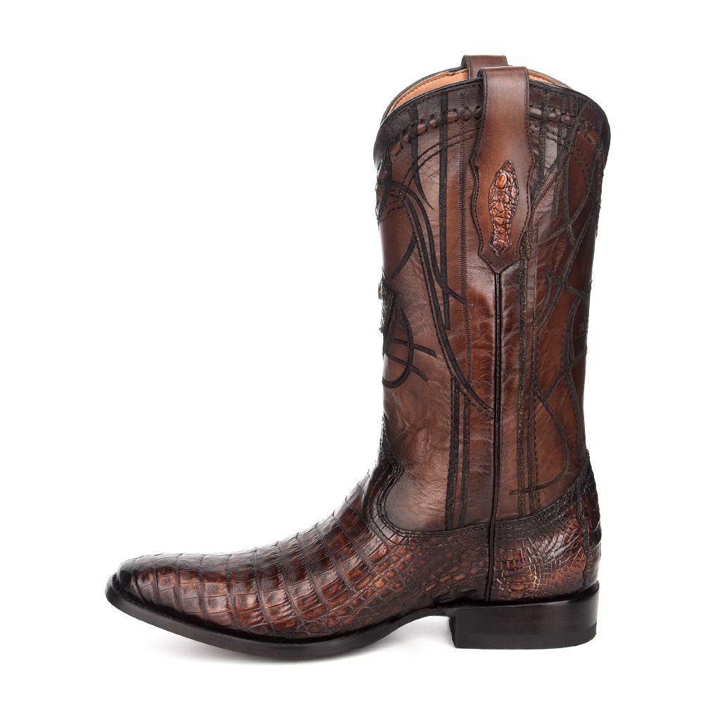 3C1NFY - Cuadra brown dress cowboy exotic caiman leather boots for men-Kuet.us