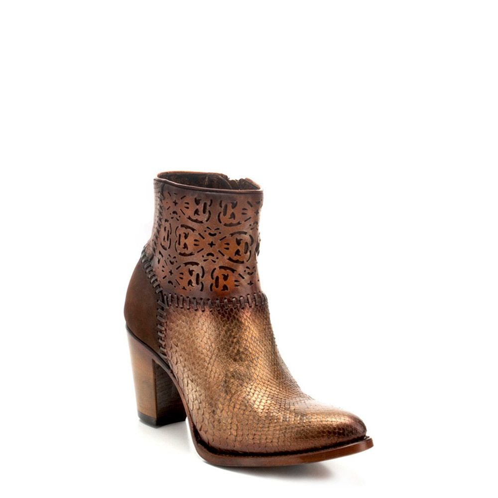 3F13PH - Cuadra cooper western cowgirl python ankle boots for women-Kuet.us