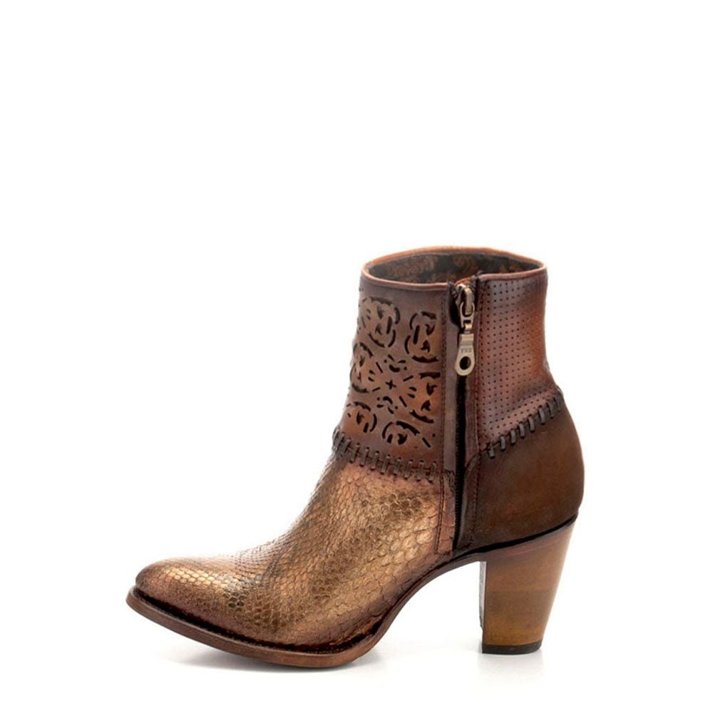 3F13PH - Cuadra cooper western cowgirl python ankle boots for women-Kuet.us