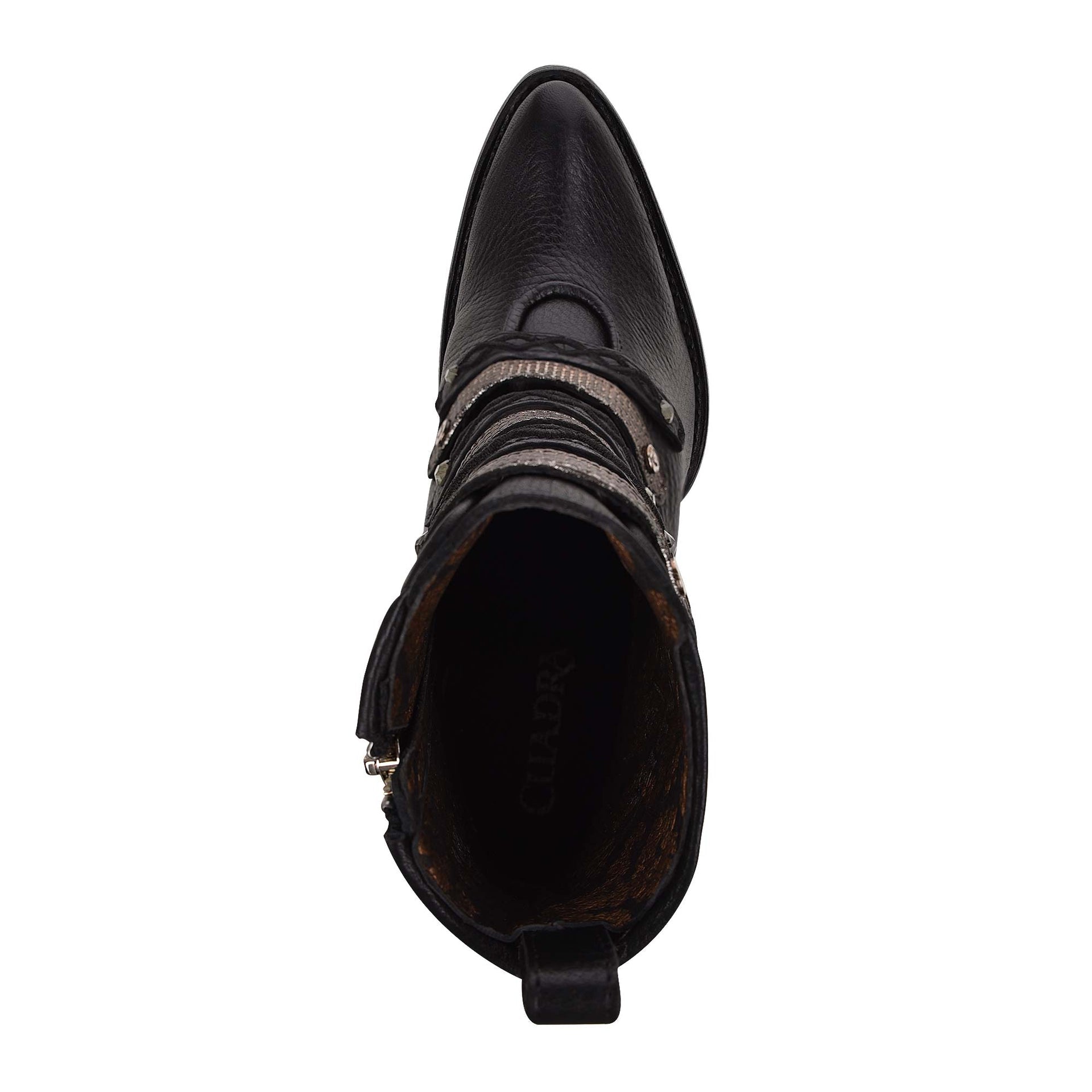 3F38RS - Cuadra black fashion Paris Texas leather ankle boots for women-Kuet.us