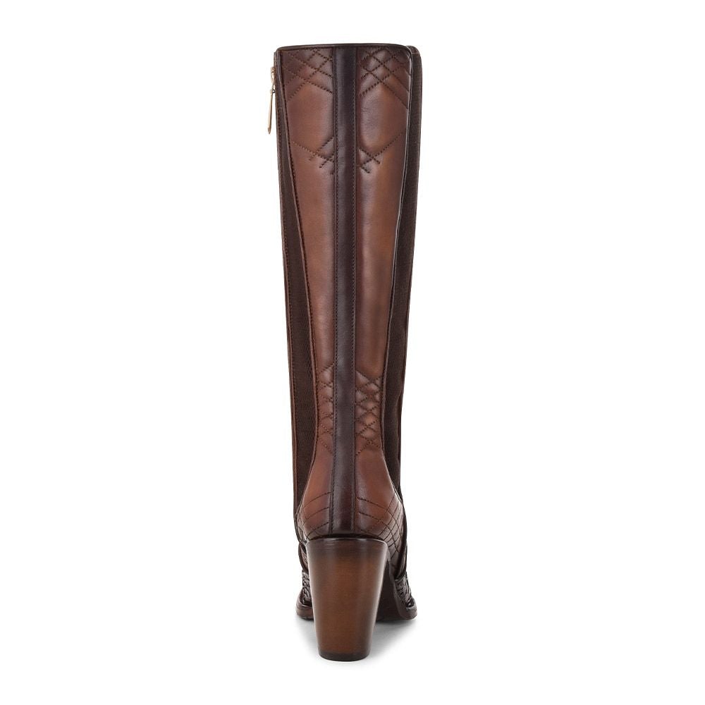 3F66PH - CUADRA BROWN FASHION PARIS TEXAS PYTHON LEATHER BOOTS FOR WOMEN-Kuet.us