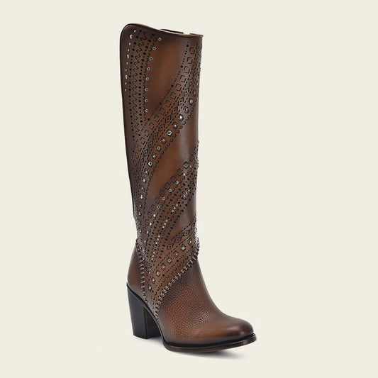 3W21RS - Cuadra Honey Western Leather Ankle Boots for Women