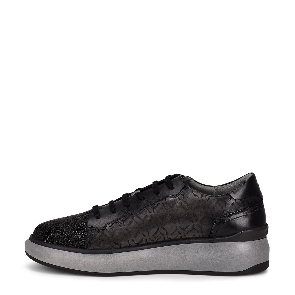3Y1MTTS - Cuadra black casual fashion stingray sneakers for men-Kuet.us
