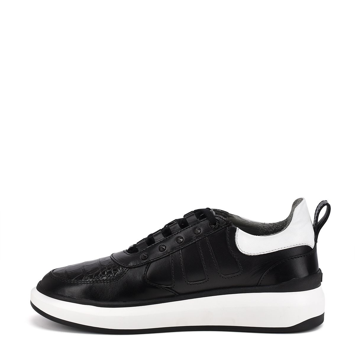 3Y6LPTS - Cuadra black casual fashion alligator leather sneakers for men.-FRANCO CUADRA-Kuet-Cuadra-Boots