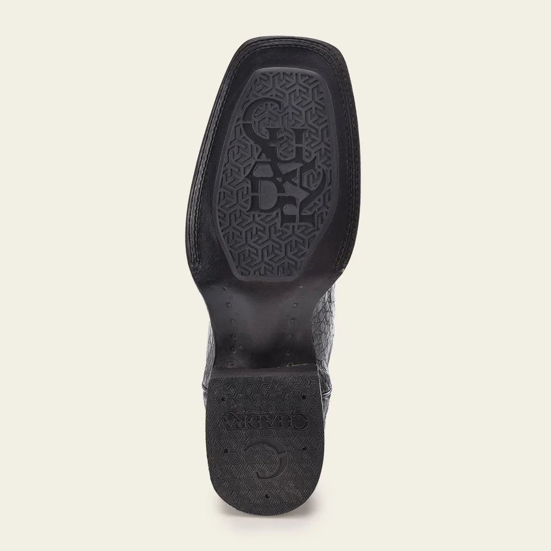 Cuadra black cowboy rodeo caiman leather boots for men
